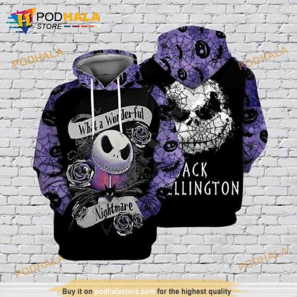 Jack Skellington Lovers What A Wonderful Nighmare Snooky Spider Halloween 3D Hoodie