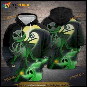 Jack Skellington Nightmare Green Funny Halloween 3D Hoodie