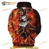 Jack Skellington On Fire Halloween Horror Halloween 3D Hoodie