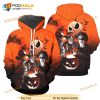 Jack Skellington and Horror Movie Friends Halloween 3D Hoodie All Over Printed