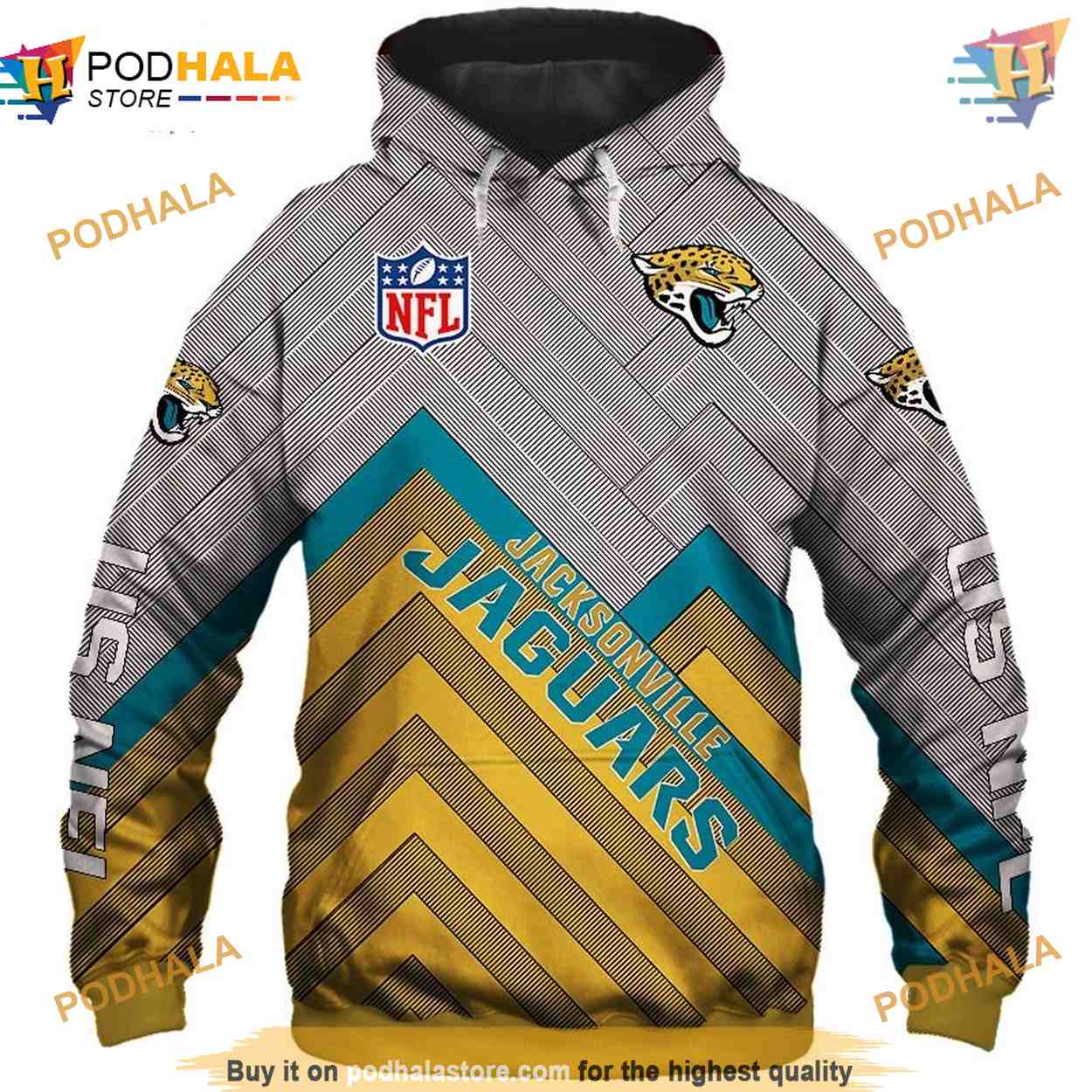 Jacksonville Jaguars NFL Hoodie 3D Jacksonville Jaguars NFL Hoodie 3D