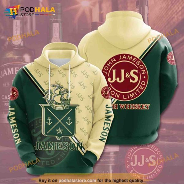 Jameson Irish Whiskey 3D Hoodie Sweatshirt