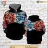 Japan Mask Fire And Water All Over Printed 3D Hoodie Sweatshirt