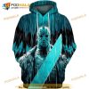 Jason Voorhee Under The Rain Over Print Halloween 3D Hoodie