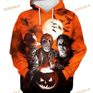 Jason Voorhees Halloween 3D Hoodie