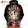 Jason Voorhees Halloween Horror Character 3D Hoodie