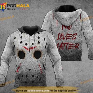 Jason Voorhees No Lives Matter Camp Crystal Lake Jason Voorhees Friday The 13th 3D Hoodie