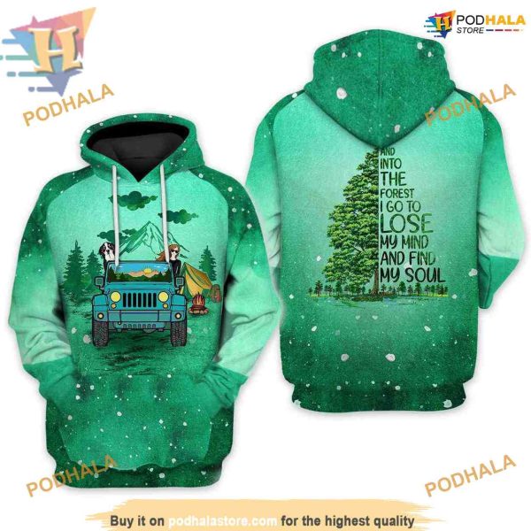 Jeep Girl Forest Camping Hoodie