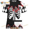 Jester Black White Costume Halloween Cosplay Women Men AOP Tee Hoodie Sweatshirt 3D