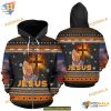 Jesus Knitted Mandala Black Unisex Print All 3D Christmas Hoodie