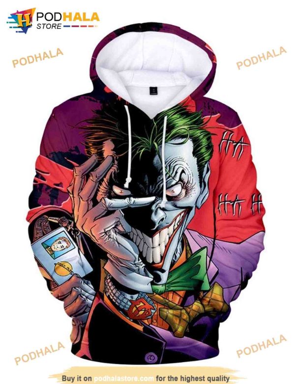 Joker 3D Joker Style Funny Tee AOP Unisex Hoodie