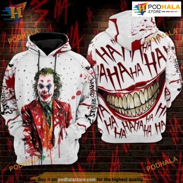 Joker Lovers Creepy Smile Halloween 3d Hoodie