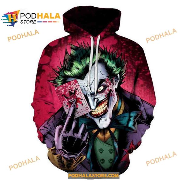 Joker Poker Pullover 3D Hoodie Sweatshirt Shirt