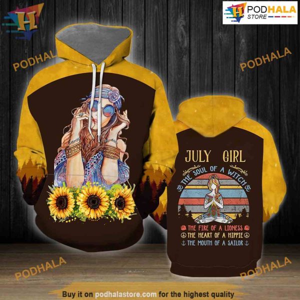 June Girl All Over Printed 3D Hoodie Sweatshirt