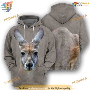 Kangaroo Full All Over Printed Funny Animal 3D Hoodie Sweatshirt