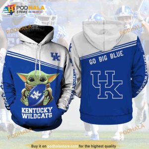 Kentucky Wildcats Lovers Baby Yoda 3D Hoodie Sweatshirt