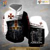 Knight Templar All Over Printed 3D Hoodie Sweatshirt