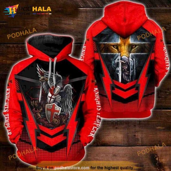 Knights Templar For Men For Women All Over Printing 3D Hoodie Sweatshirt