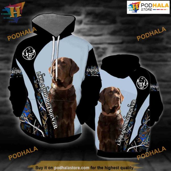 Labrador Retriever Dog Hunting All Over Printed 3D Hoodie Sweatshirt