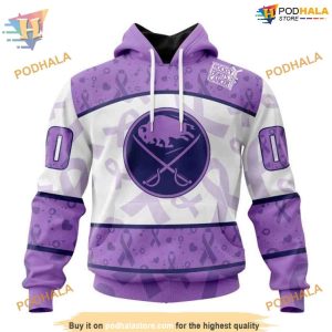 Lavender Fight Cancer Buffalo Sabres Personalized NHL Hoodie Special 3D