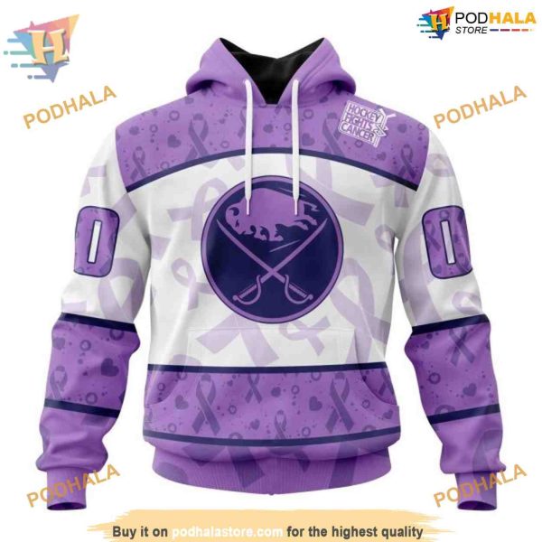 Lavender Fight Cancer Buffalo Sabres Personalized NHL Hoodie Special 3D