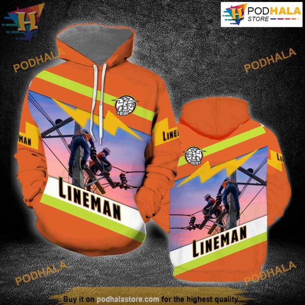 Lineman All Over Printed 3D Hoodie Sweatshirt