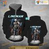 Lineman American Flag Patriotic Cool 3D Hoodie