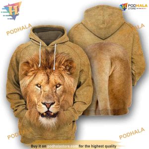 Lion Full All Over Printed Animal Costume 3D Hoodie Sweatshirt