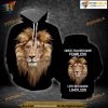 Lion Head Fearless Inspirational All Over Printed 3D Hoodie Sweatshirt