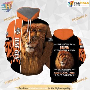 Lion June All Over Printed 3D Hoodie Sweatshirt