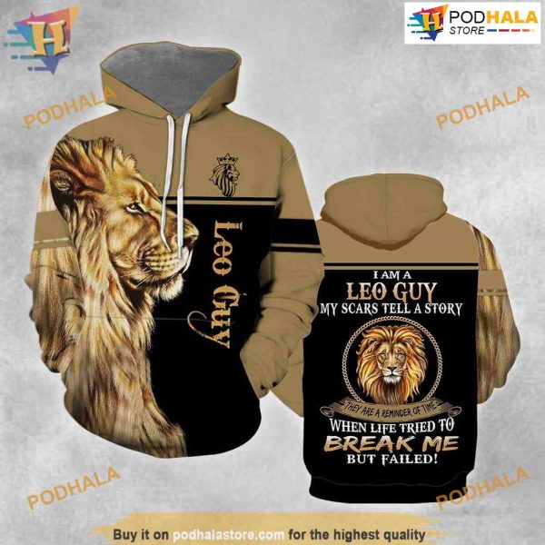 Lion Leo All Over Printed 3D Hoodie Sweatshirt