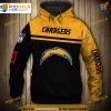 Los Angeles Chargers Skull 3D Hoodie