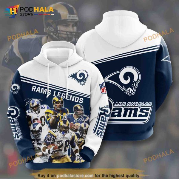 Los Angeles Rams All Over Print 3D Hoodie Sweatshirt