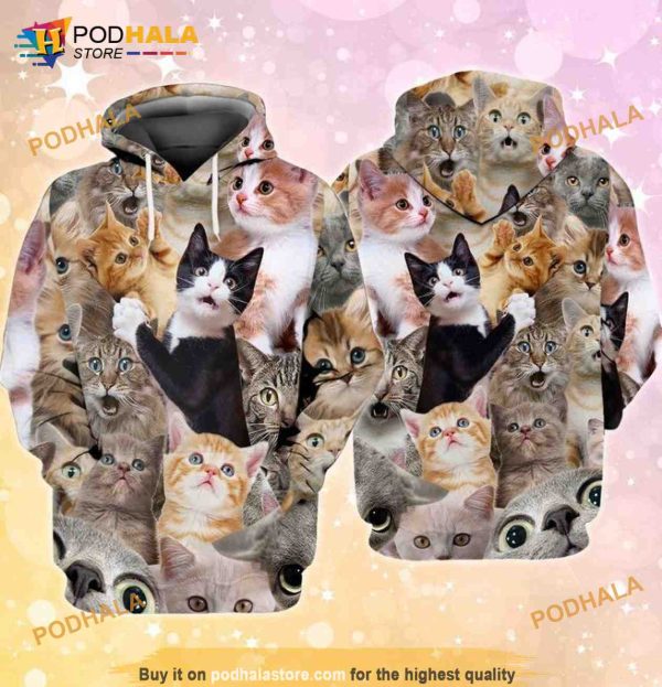 Love Cats Funny 3D Hoodie