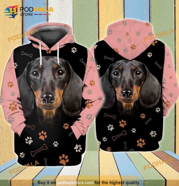 Love Dachshund Dog 3D Hoodie