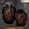 Love Dragon Skull All Over Printed 3D Hoodie Sweatshirt