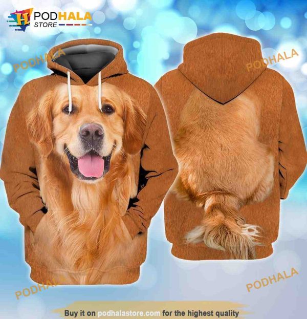 Love Golden Retriever 3D Hoodie