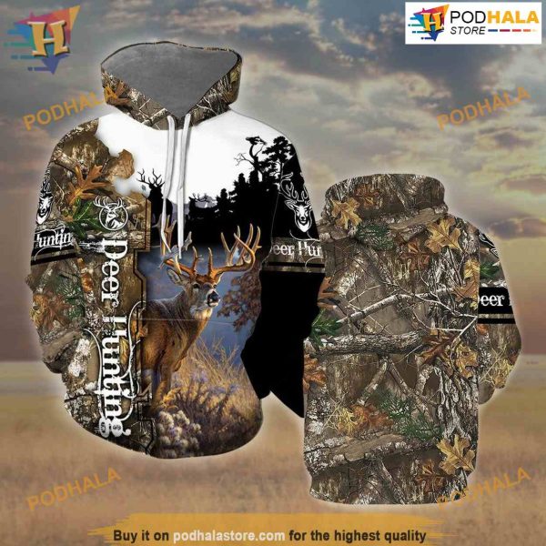 Love Hunting Camo All Over Printed 3D Hoodie Sweatshirt