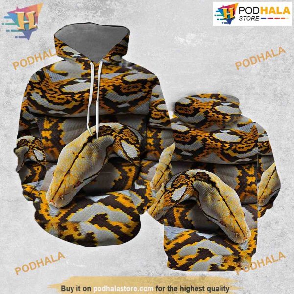 Love Python All Over Printed 3D Hoodie Sweatshirt