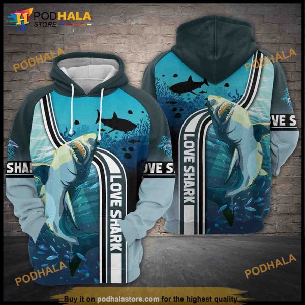 Love Shark 3D Hoodie