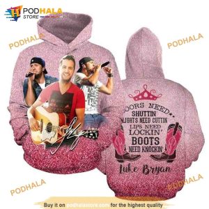 Luke Bryan Singer Signature Full Printing 3D Hoodie