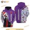 Maleficent Violet Christmas Disney AOP Unisex 3D Hoodie