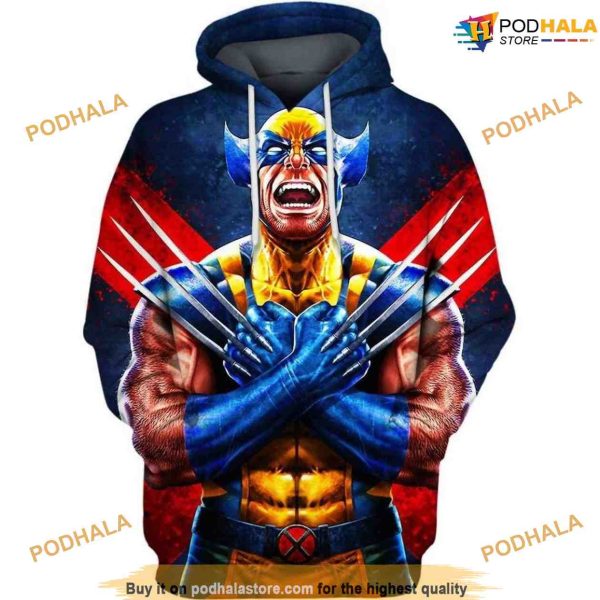 Marvel Wolverine All Over Print 3D Funny Christmas Hoodie