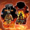 Memorial Day American Flag Firefighter First In Last Out My Fine In Bunker Gear Out 3D Hoodie