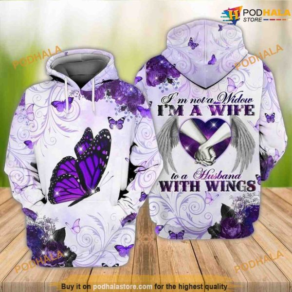 Memorial Day I Am Not A Widow I Am A Wife To A Husband With Wings 3D Hoodie