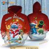 Merry Stichmas Cute Stitch Santa Art 3D Hoodie