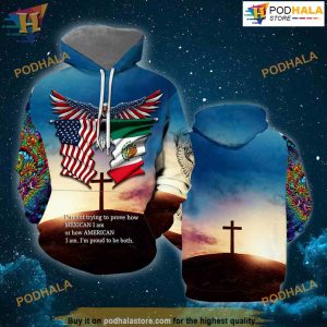 Mexican And America All Over Printed 3D Hoodie Sweatshirt