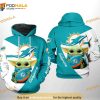 Miami Dolphins NFL Baby Yoda Team 3D Hoodie