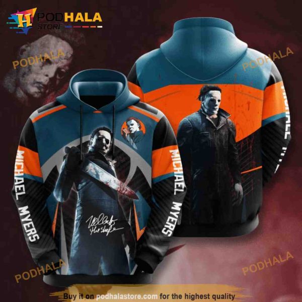 Michael Myers And Halloween Design 3D All Over Printed Hoodie