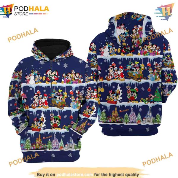 Mickey And Friends Christmas Disney 3D Hoodie Special Apparel